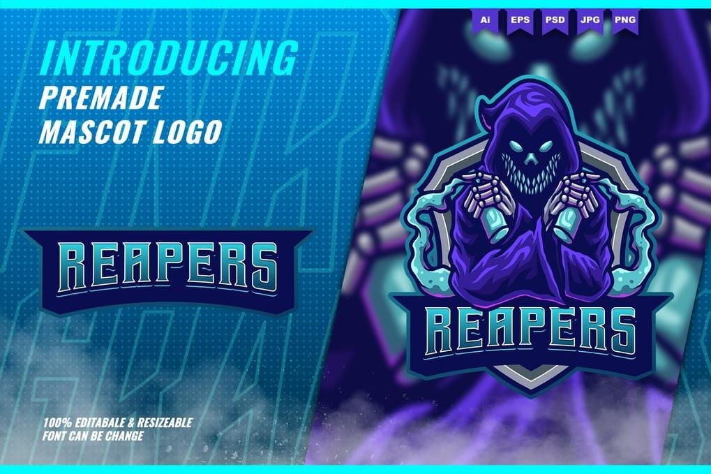 Reapers Painting - Mascot Esport Logo Template