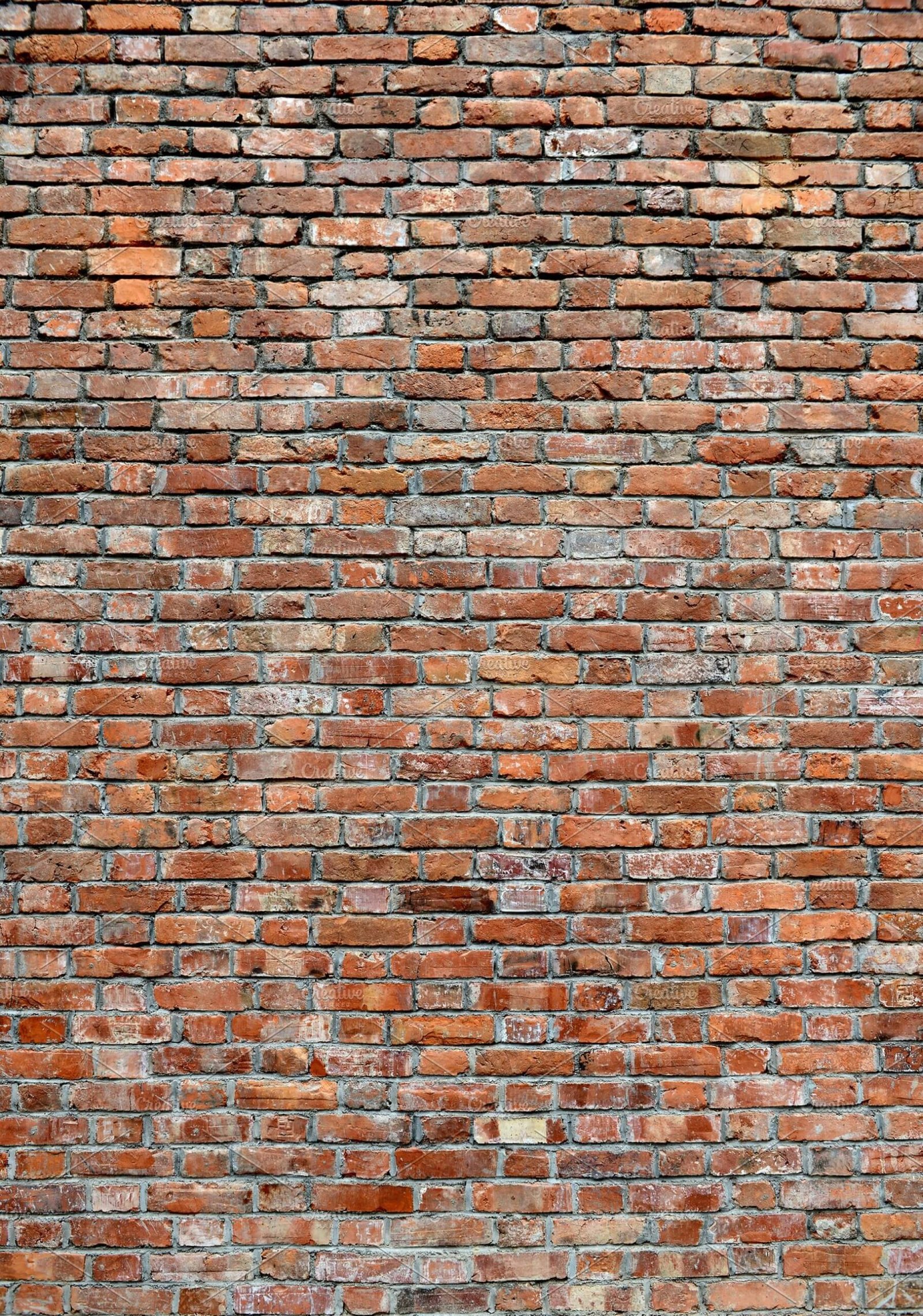 Red Brick wall texture portrait