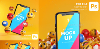 Smartphone Emoji Mockup Pack