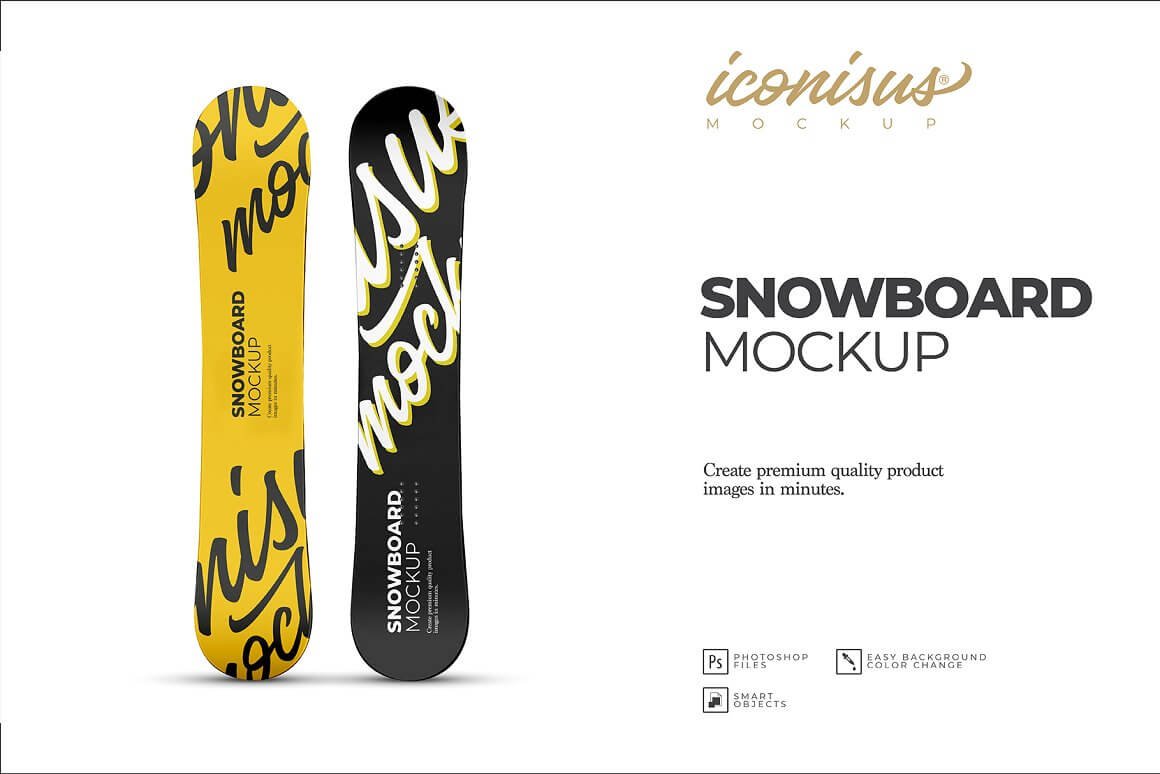 Snowboard Mockup Template (2)