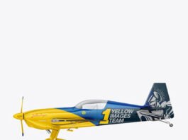Sport Airplane Mockup - Side View