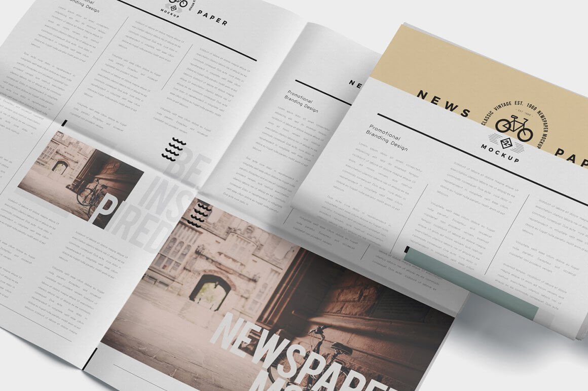 Tabloid Size Newspaper Mockups