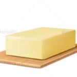 Vector Realistic Stick of Butter on Cutting Board