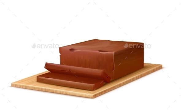 Vector Realistic Stick of Chocolate Butter