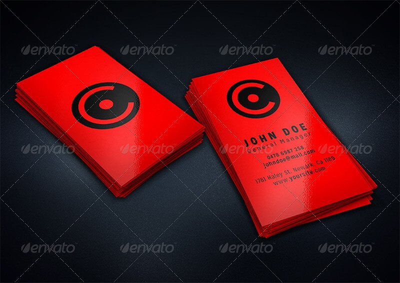 Vertical Business Card Mock-Up + Gift Card Mock-Up