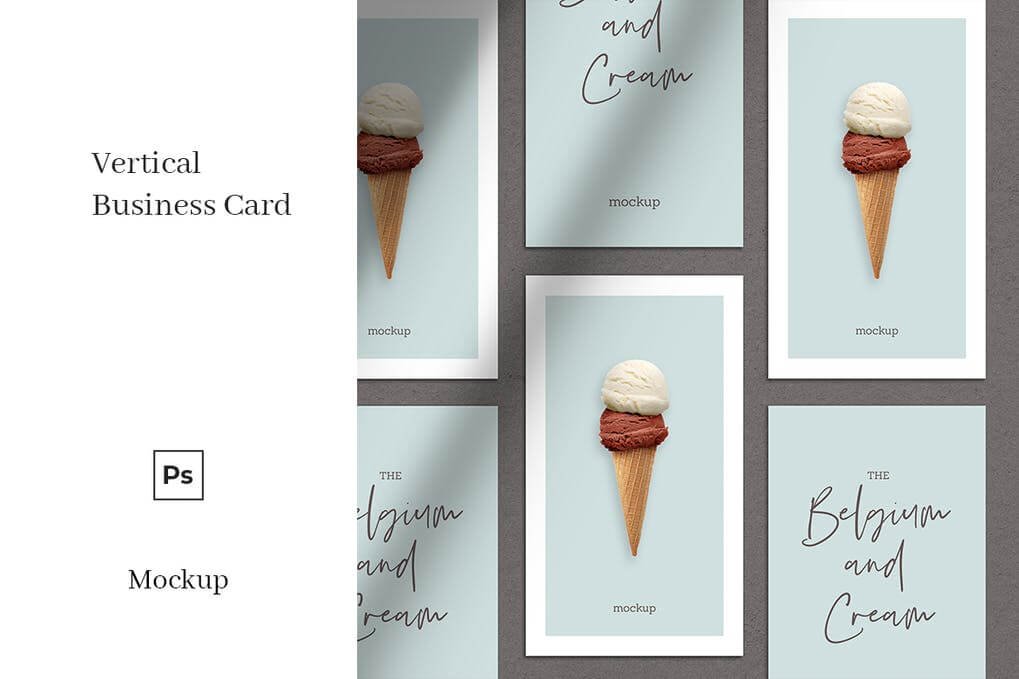 Vertical Business Card Mockup (2)