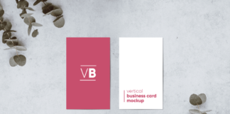 Vertical Business Card Mockup