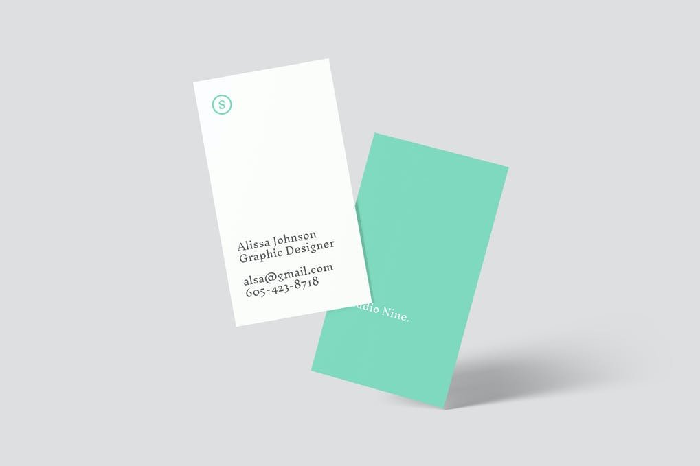 Vertical Business Card Mockups (1)