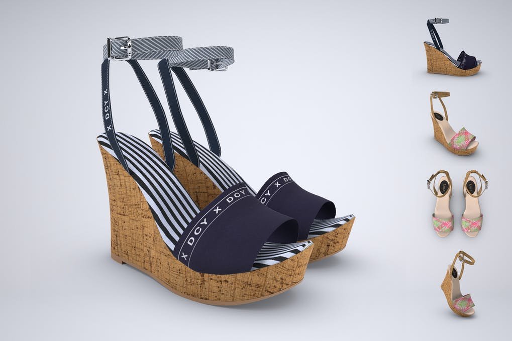 Wedge Heel Sandals Mock-up