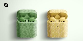 Wireless Earphone Case Mockup