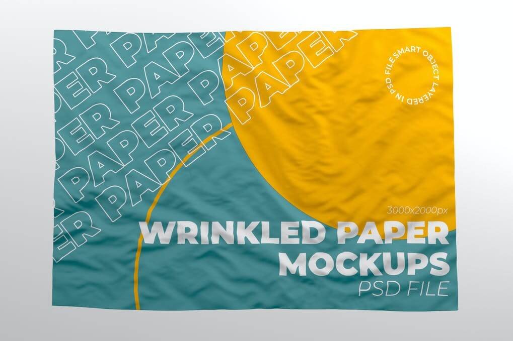 Wrinkled Paper Mockup