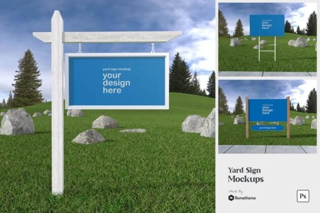 21+ Best Yard Sign Mockup PSD Template For Marketing