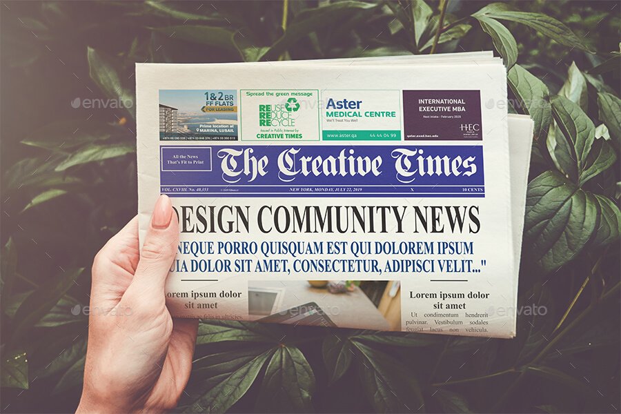 a4 Newspaper Mockups