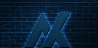 logo on brick wall with neon mockup