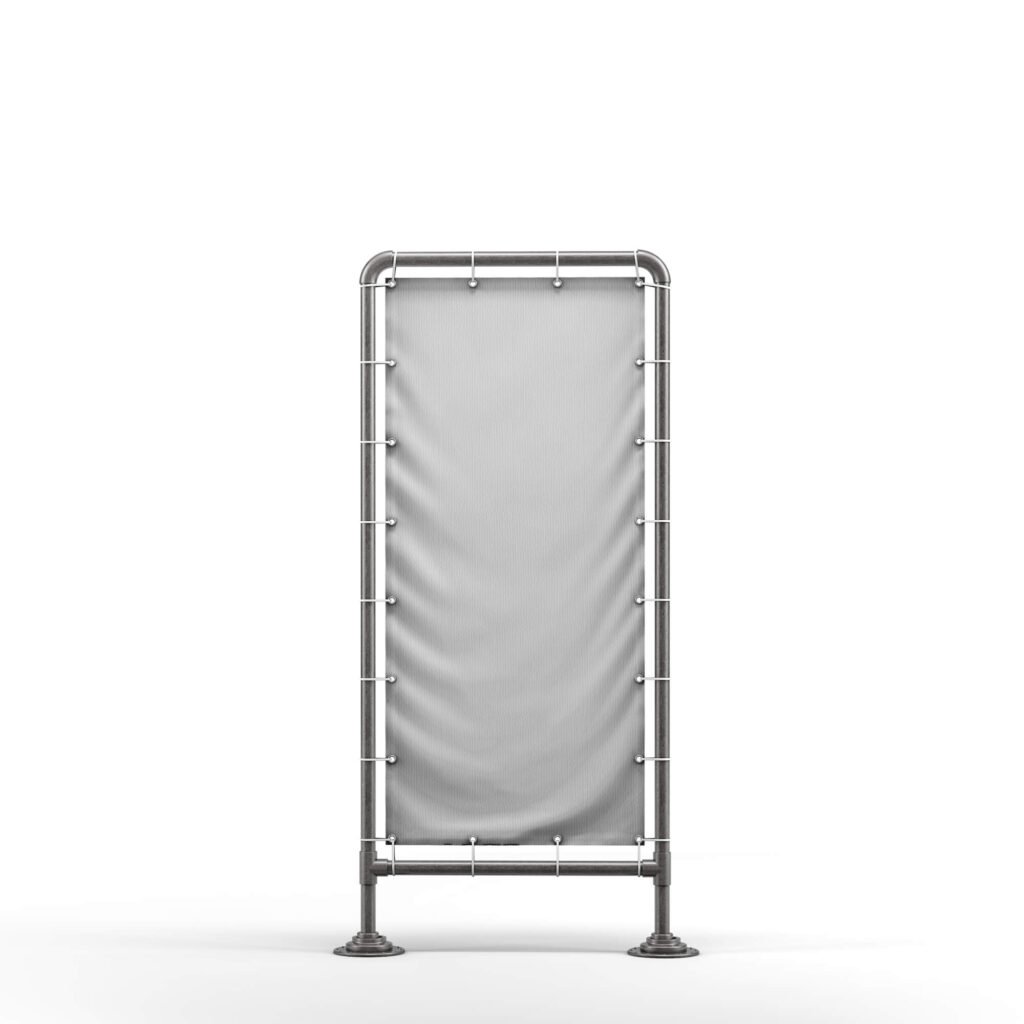 Blank Free Stand Banner Mockup PSD Template (2)