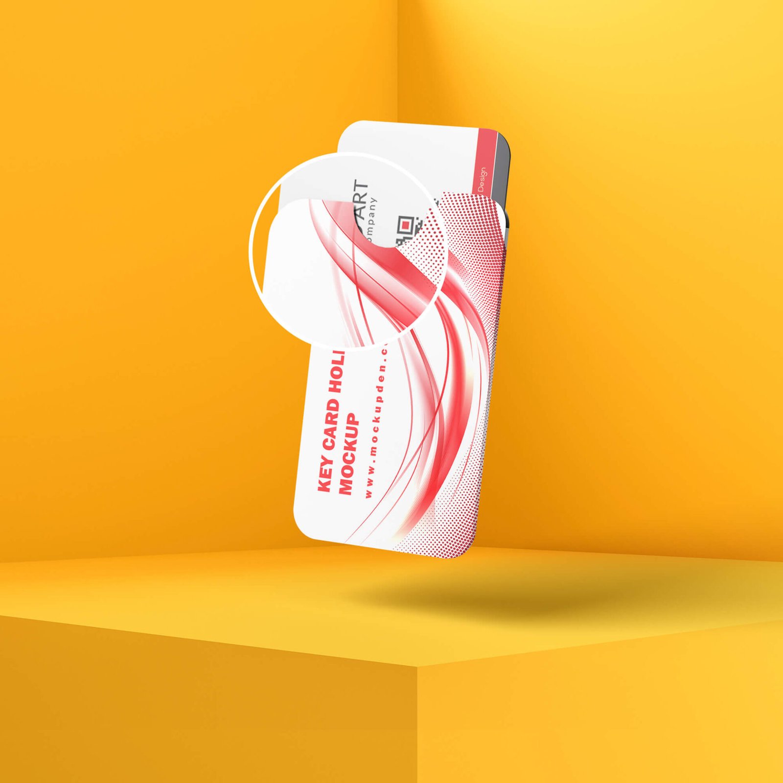 Free Key Card Holder Mockup PSD