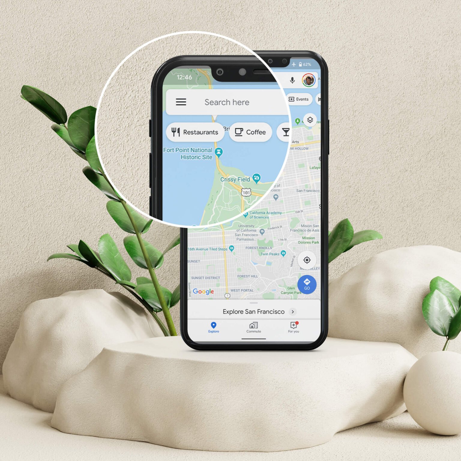 Free Google Map Mockup On Phone PSD Template - Mockup Den