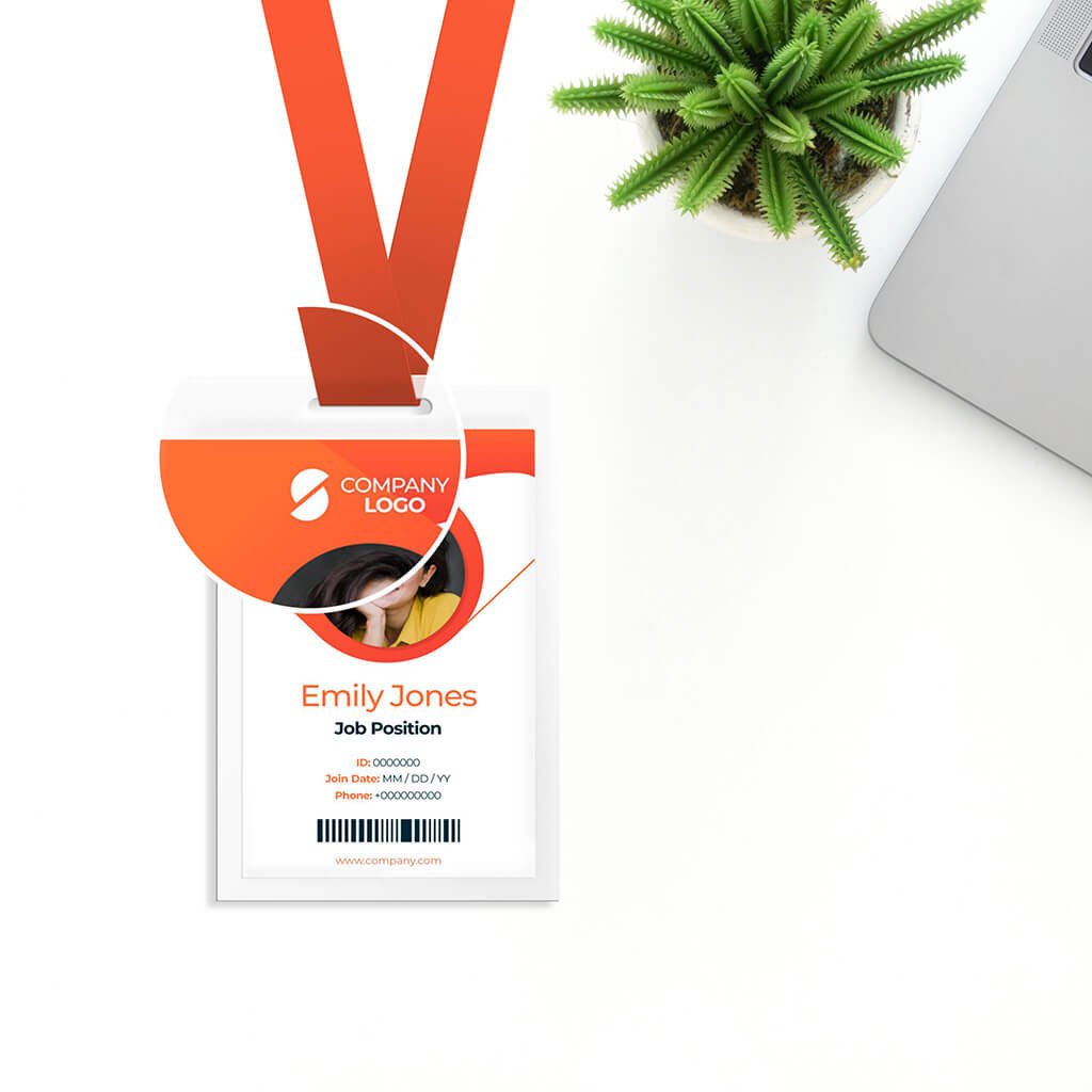 Free ID Card With Tag Mockup PSD Template 1