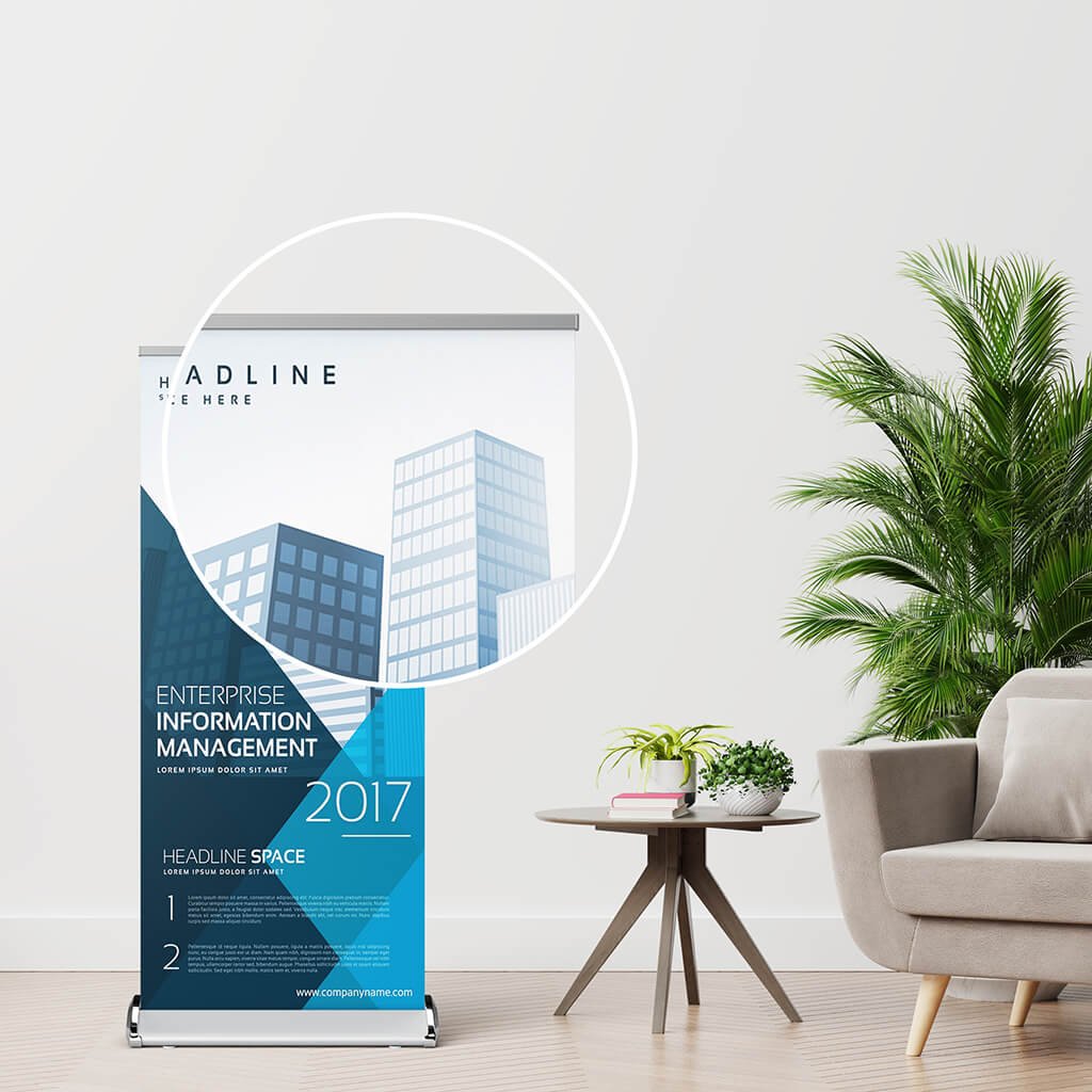Free Rollup Banner Mockup PSD Template 1