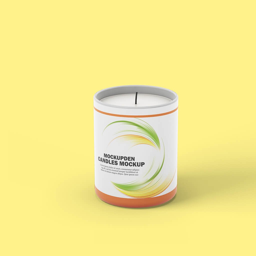 Design Free Candles Mockup PSD Template