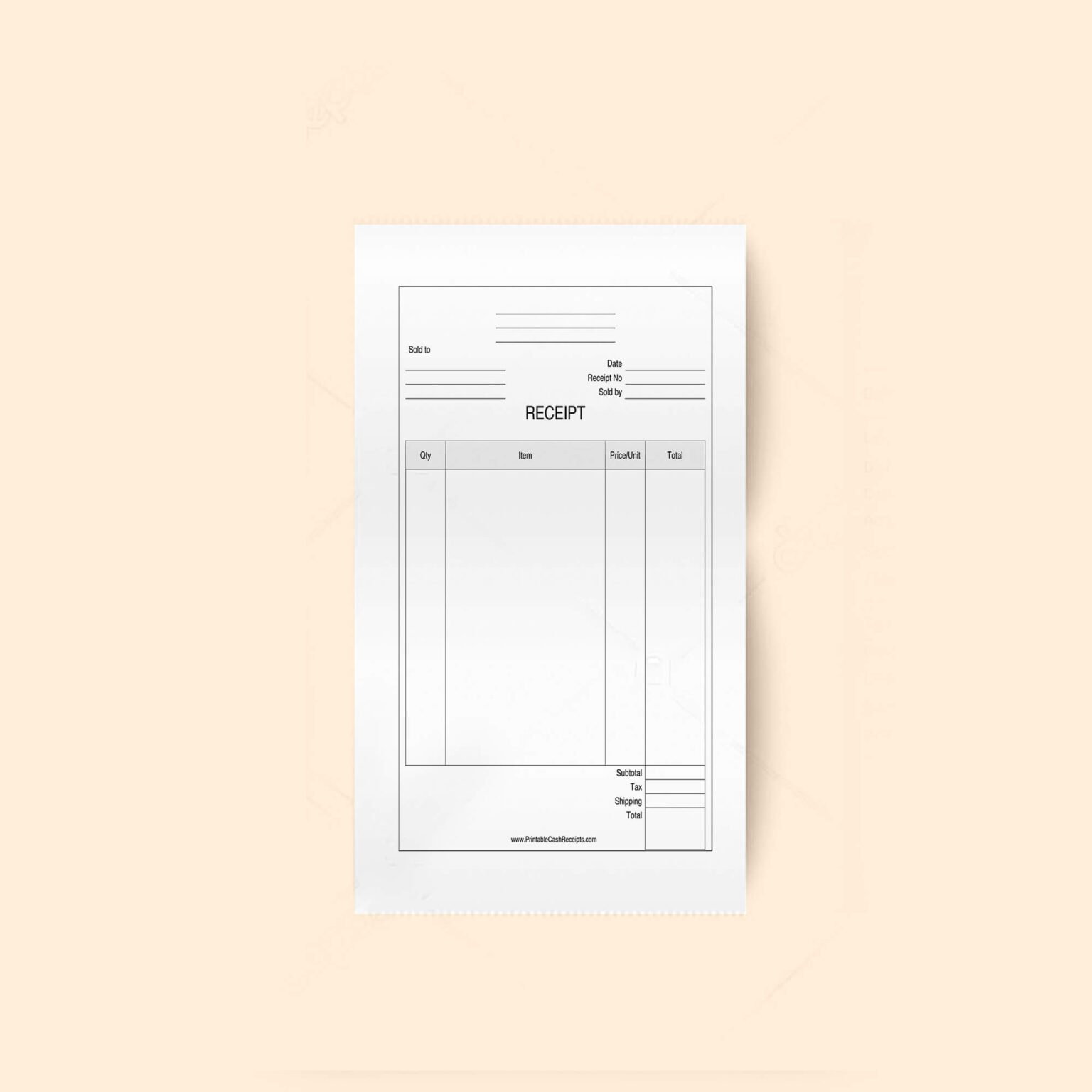 Free Receipt Mockup PSD Template...