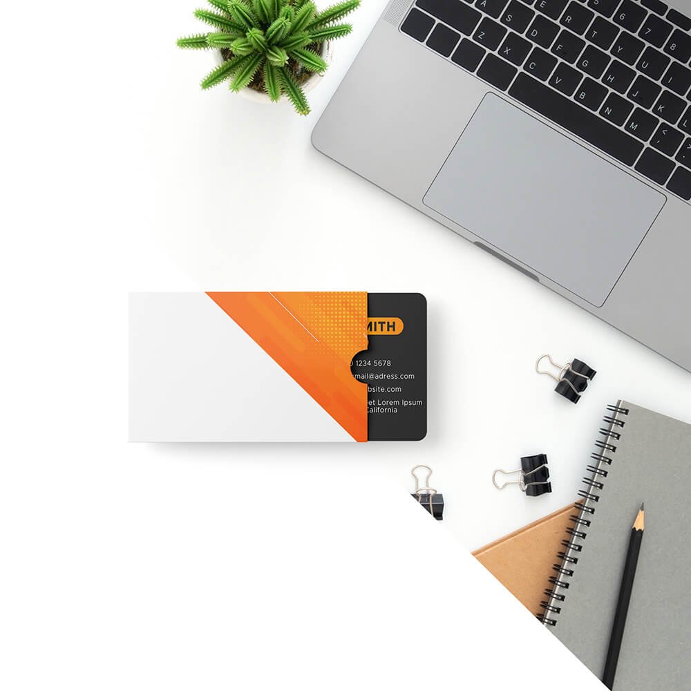 Editable Free Business Card Holder Mockup PSD Template