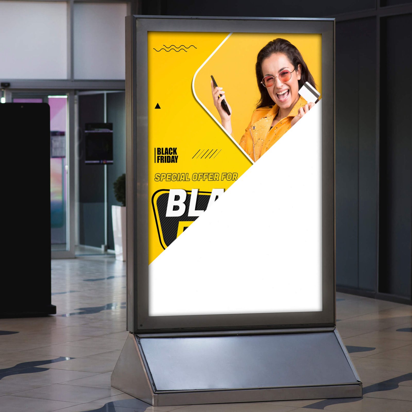 Large digital ad mockup free mockup information