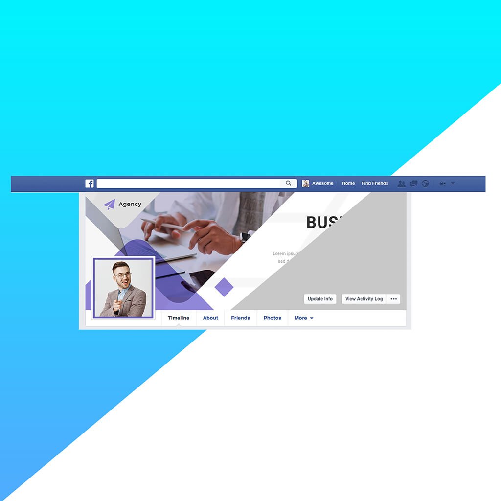 Editable Free FB Banner Mockup PSD Template