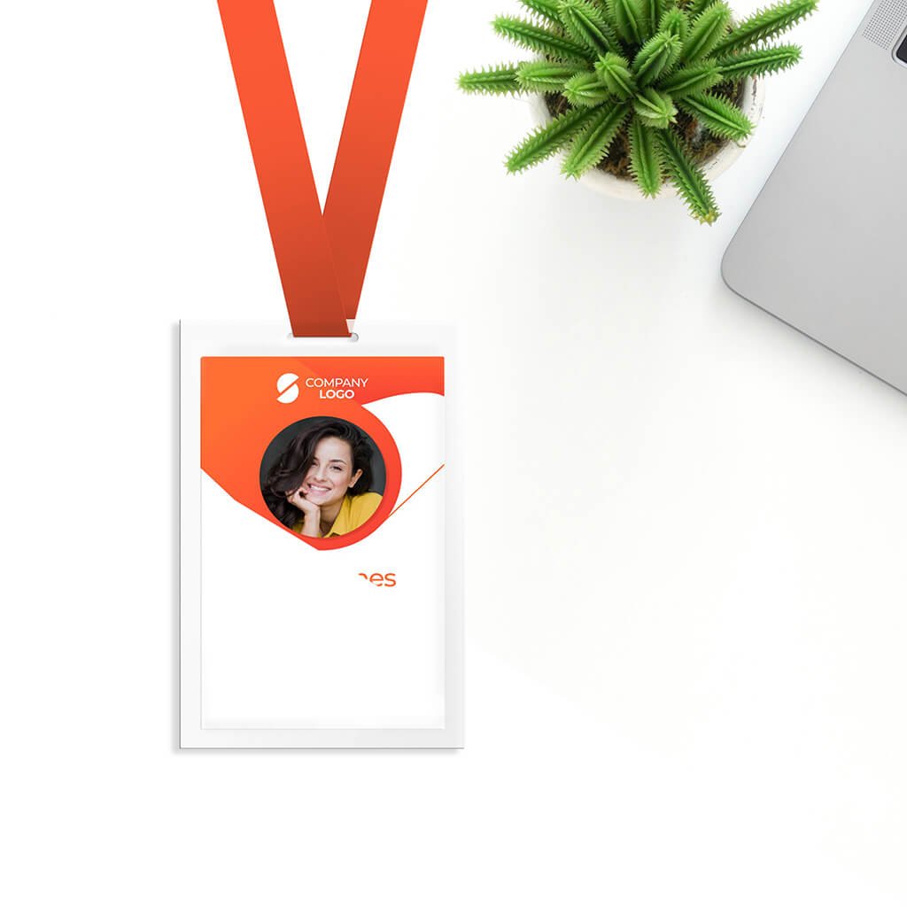 Editable Free ID Card With Tag Mockup PSD Template