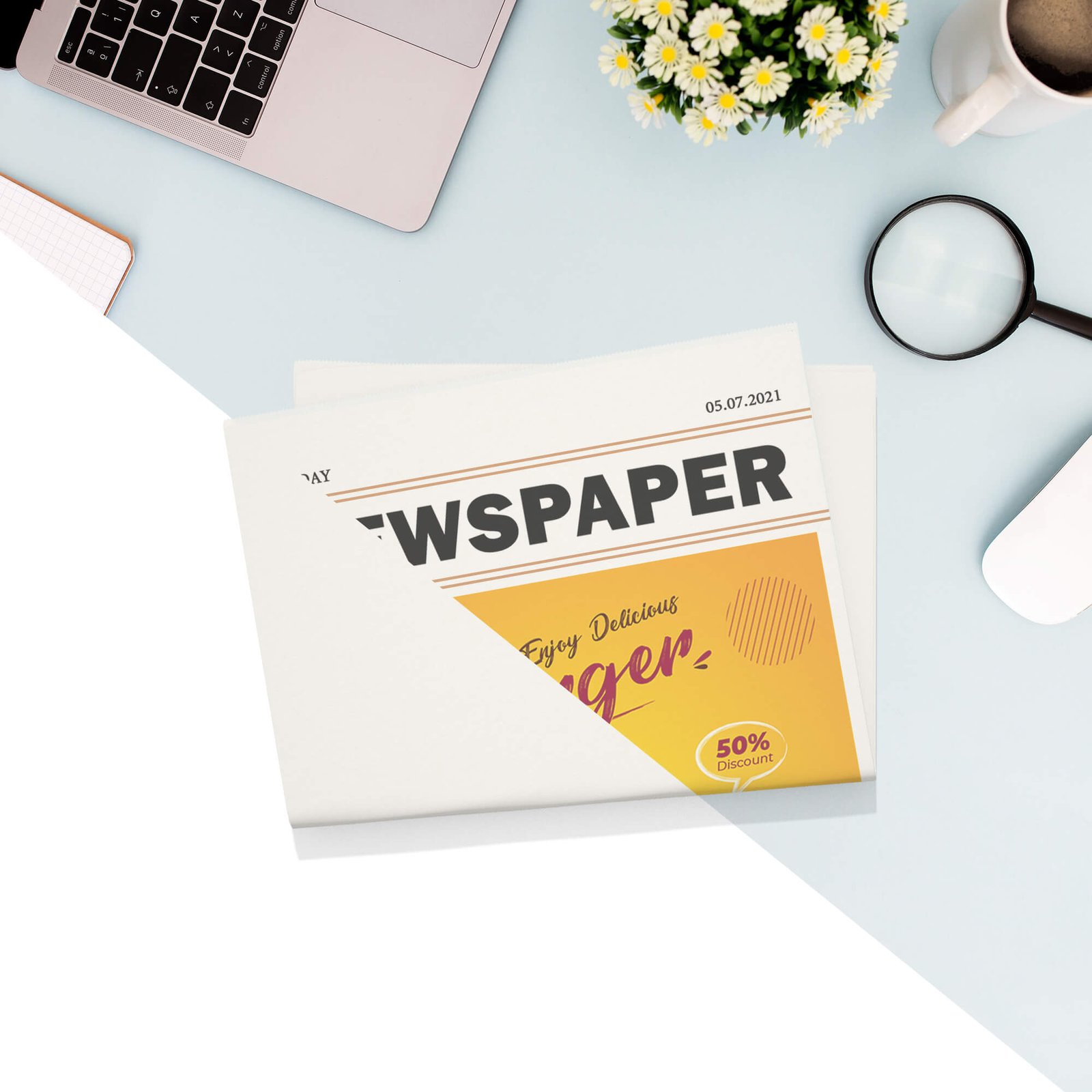 Editable Free Newspaper Advertisement Mockup PSD Template (1)