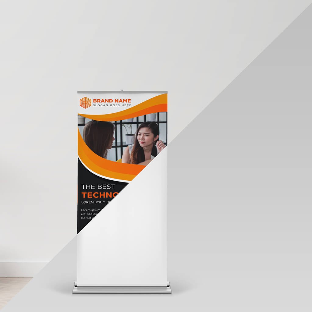 Editable Free Rollup Banner Mockup PSD Template