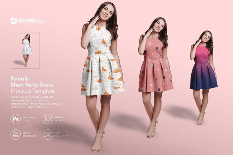 27+ Beautiful Female Dress Mockup PSD Templates