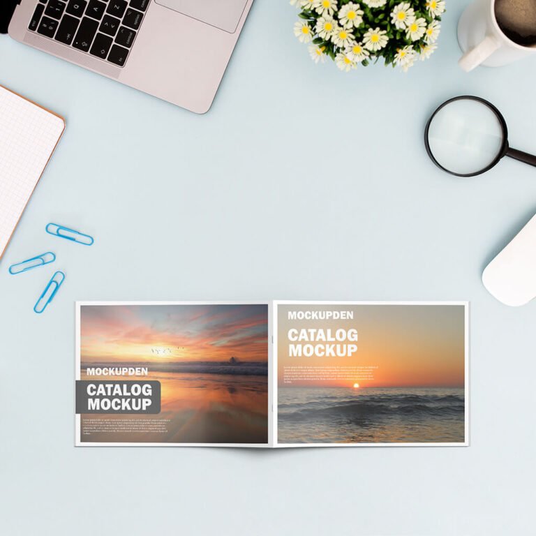 Free Catalog Mockup PSD Template