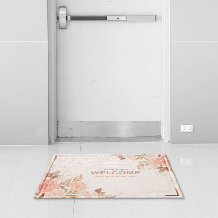 Free Coir Doormat Mockup PSD Template