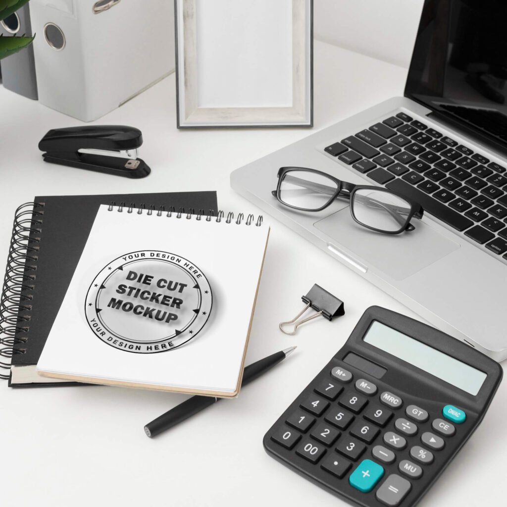 Free Die Cut Sticker Mockup PSD&hellip;