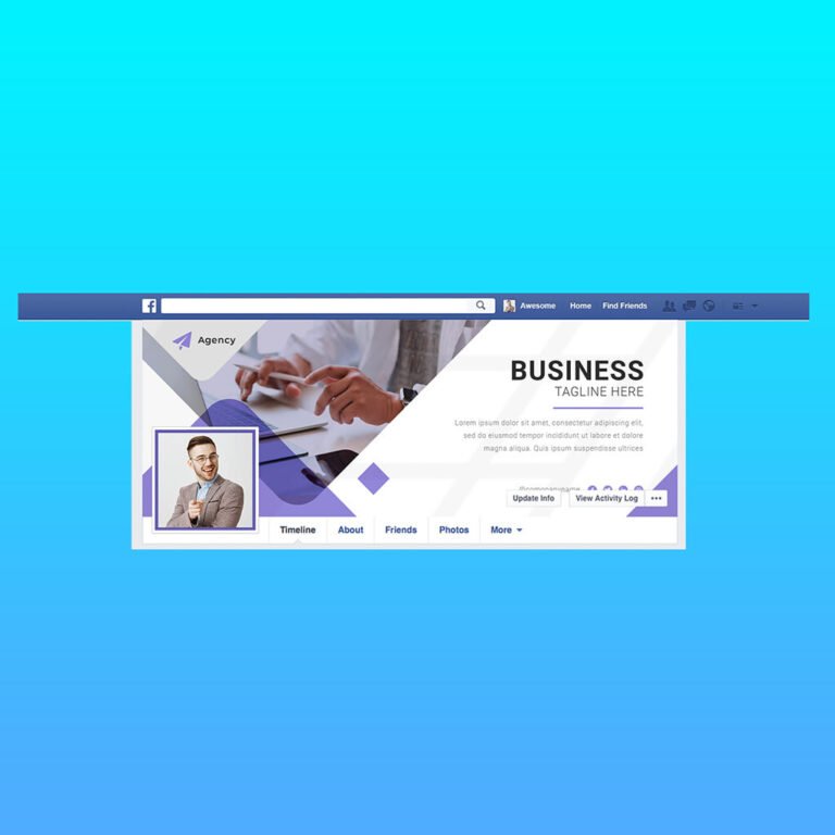 Free FB Banner Mockup PSD Template