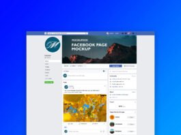 Free Facebook Page Mockup PSD Template