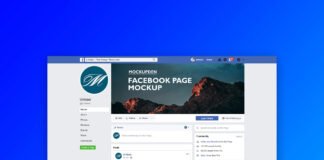 Free Facebook Page Mockup PSD Template