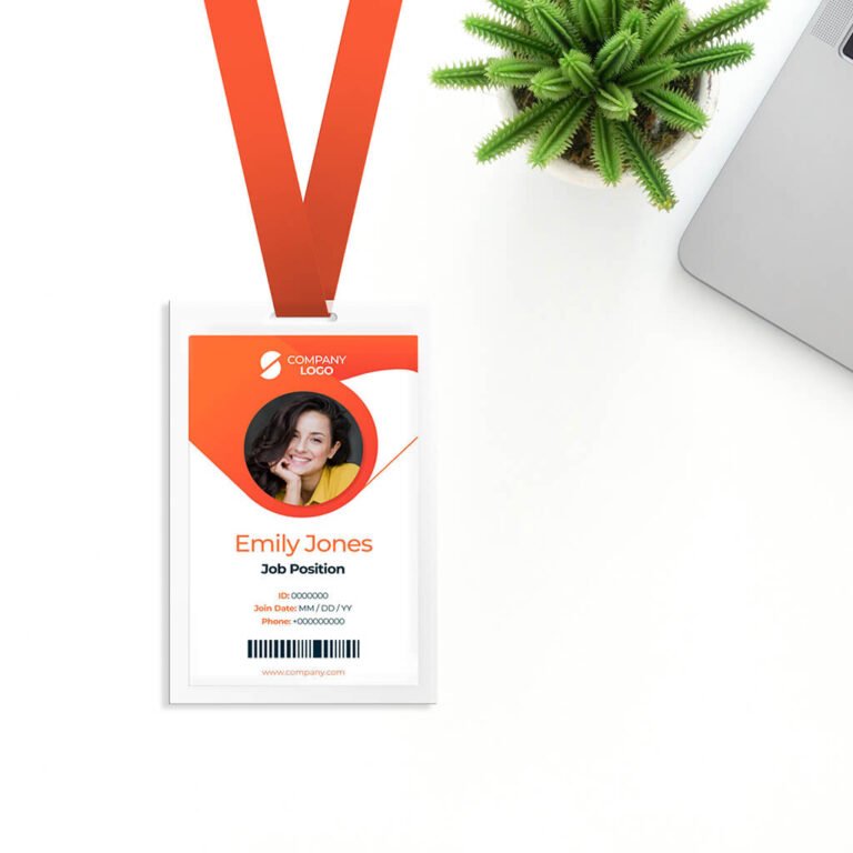 Free ID Card With Tag Mockup PSD Template