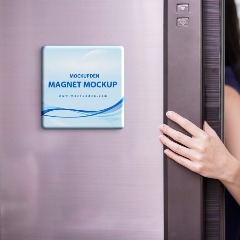 Free Magnet Mockup PSD Template