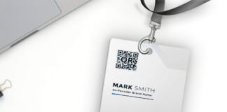 Free Name Tag Mockup PSD Template