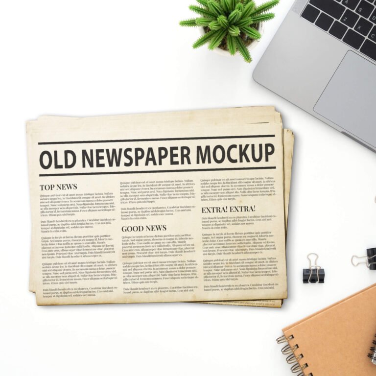 Free Old Newspaper Mockup PSD Template