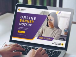 Free Online Banner Mockup PSD Template