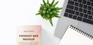 Free Product Box Mockup PSD Template