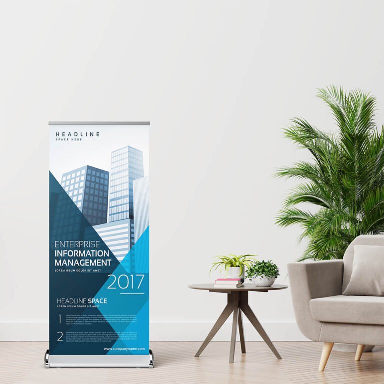 Free Rollup Banner Mockup PSD Template