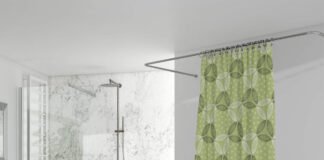 Free Shower Curtain Mockup PSD Template