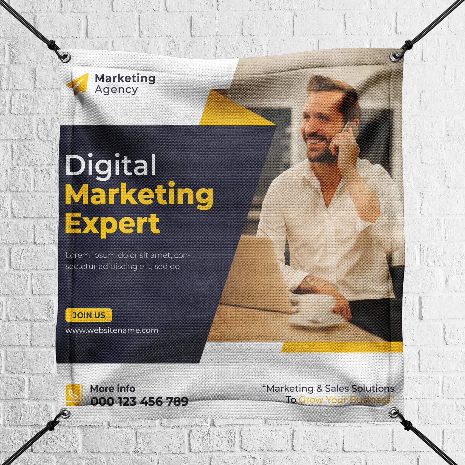 Free Square Banner Mockup PSD&hellip;