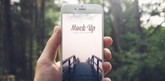 Hand on Smartphone - Mock Up