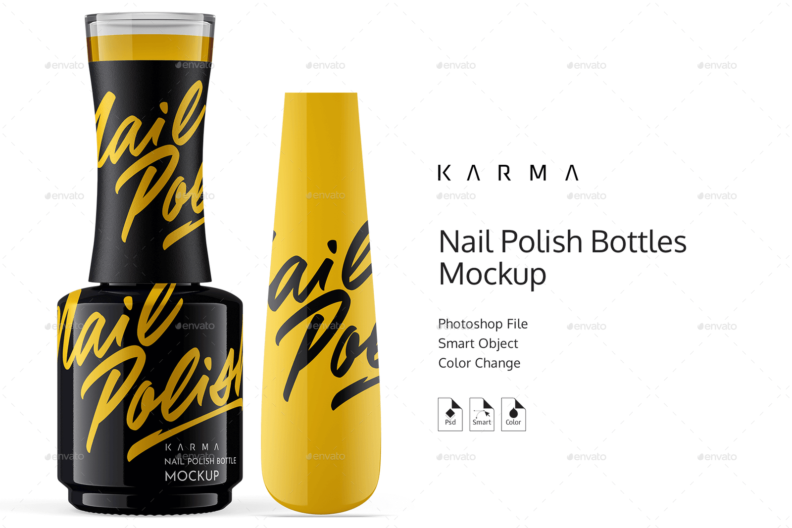 Nail Polish Bottles Mockup