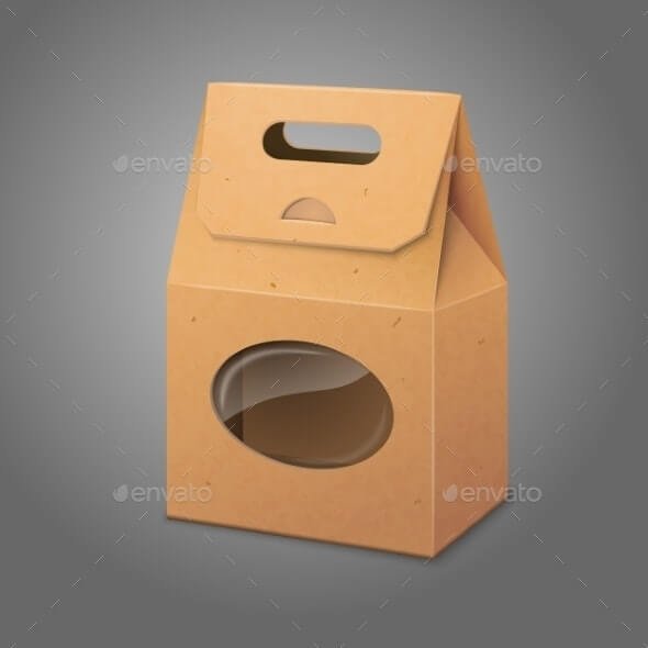 Paper Packaging Bag with Transparent Window
